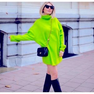 Zara Neon Green Sweater